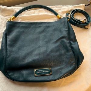 Marc by Marc Jacobs deep teal blue/green shoulder bag w/ removable leather strap